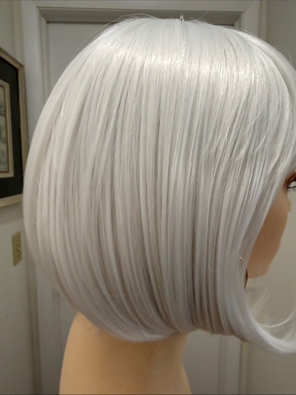 HAIR, 12” Bob Cut with Bangs, Straight White